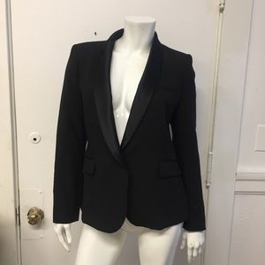 Silk Collar Black Zara Jacket Size L